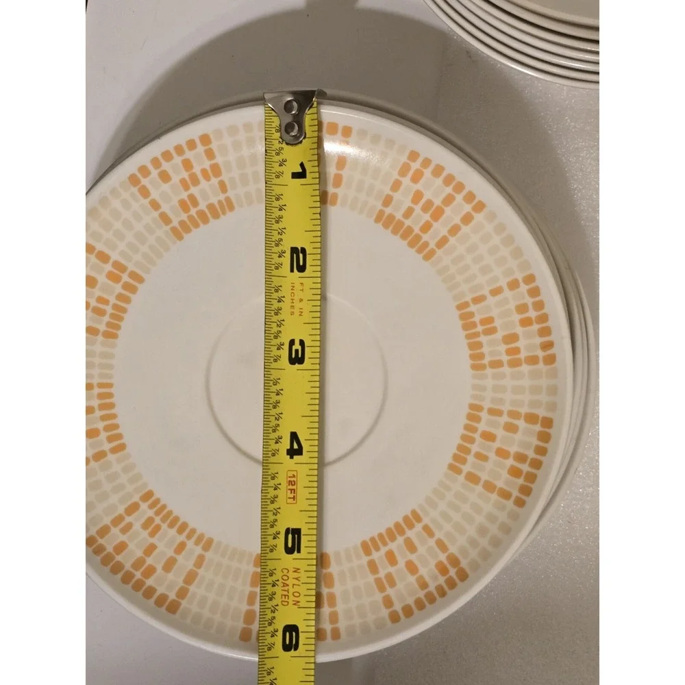 Vintage Lenox Ware 31 Piece Set Plates, Cups, Saucers White/Yellow‎ Pattern
